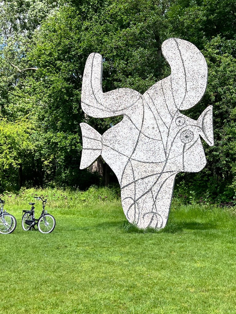 Bikes parked in the city