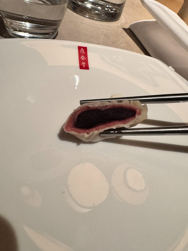 Red bean dumplings at Din Tai Fung