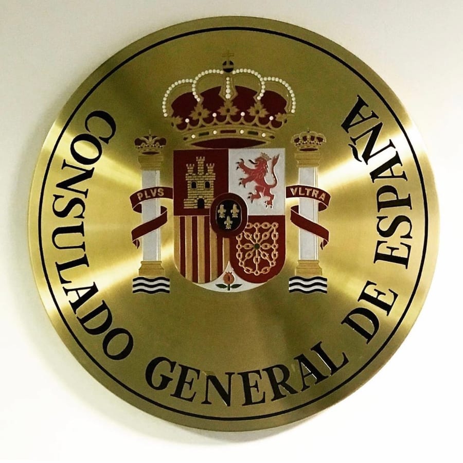 Passport with the Spanish student visa