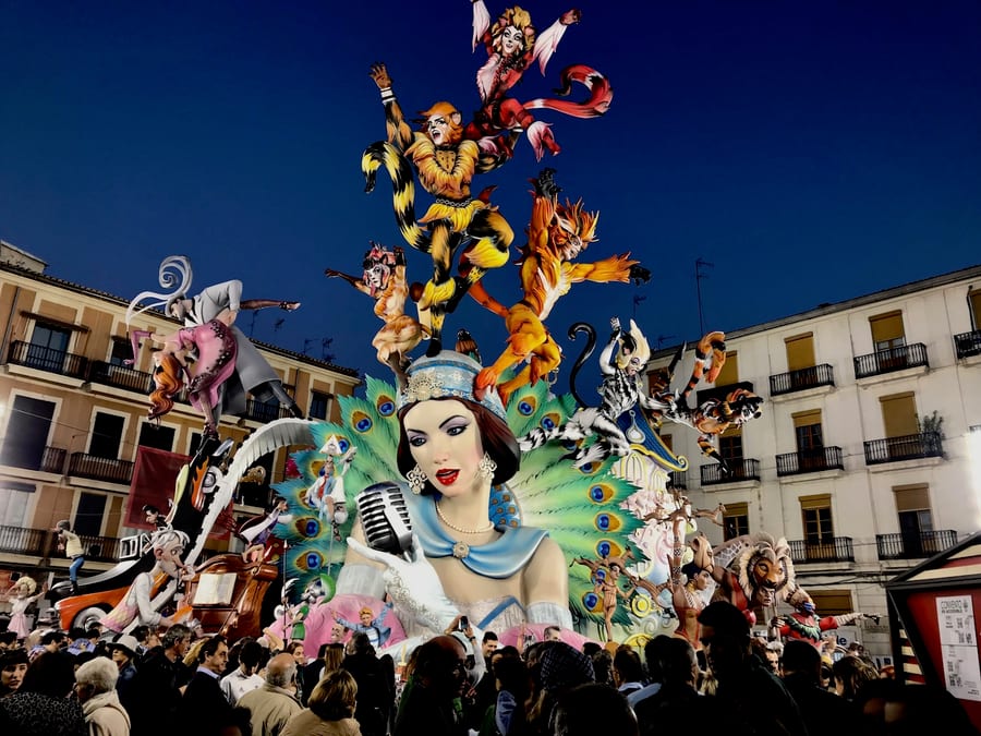 A falla sculpture in Valencia