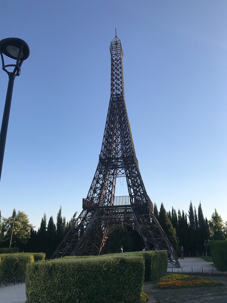 The Eiffel Tower replica at Parque Europa