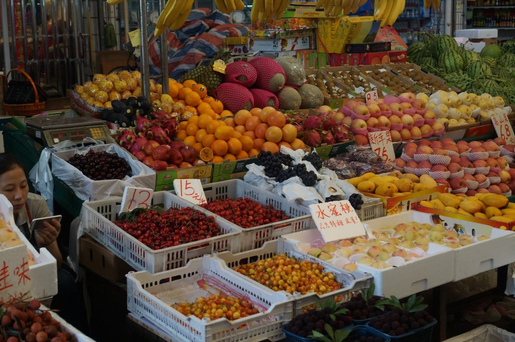 A beautiful display of their fruit selection