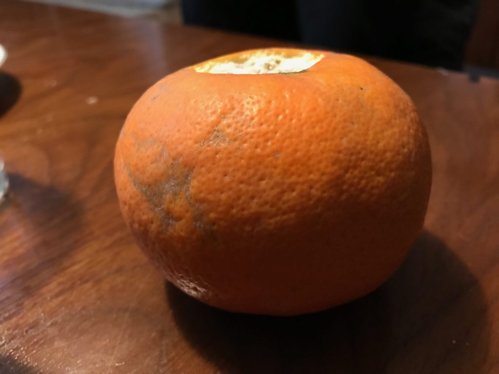 Eating an Orange from a Tree in Valencia