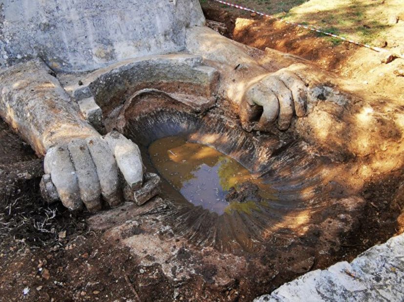 The Zadar Sphinx pond was buried underground.