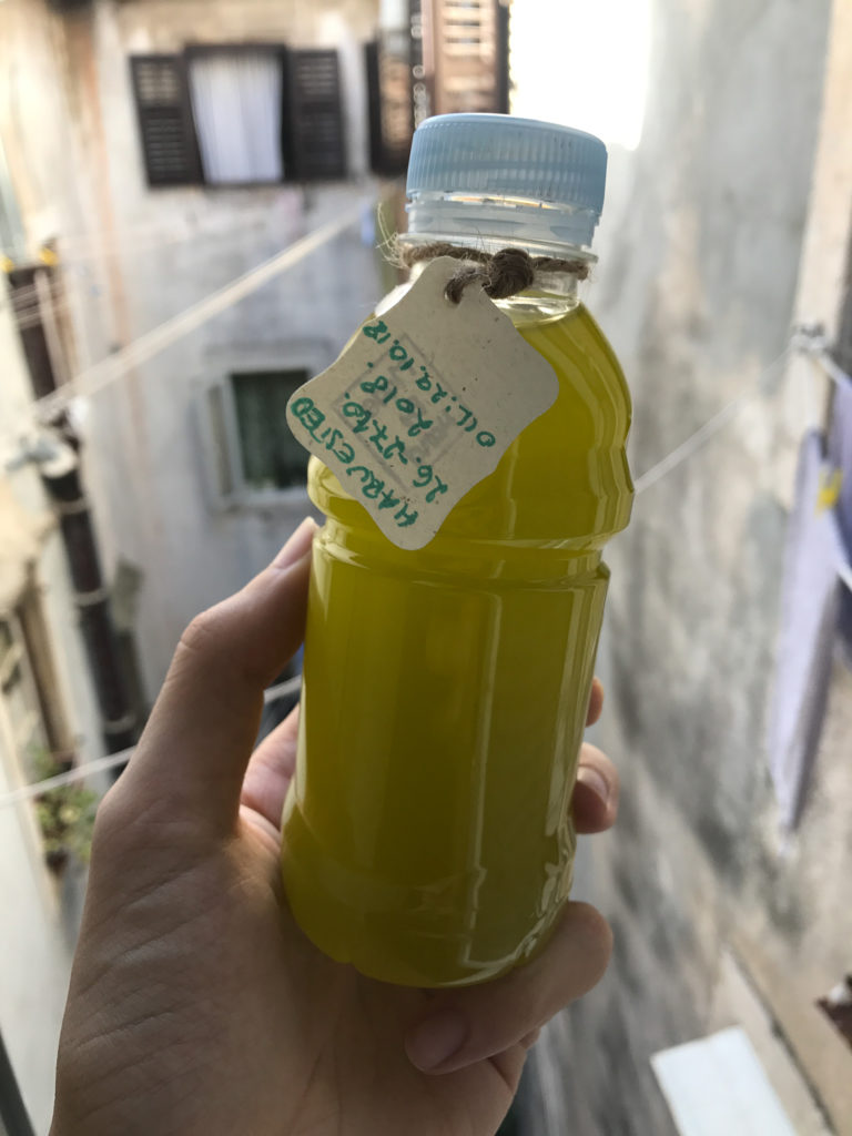 Freshly pressed extra virgin olive oil from Croatia