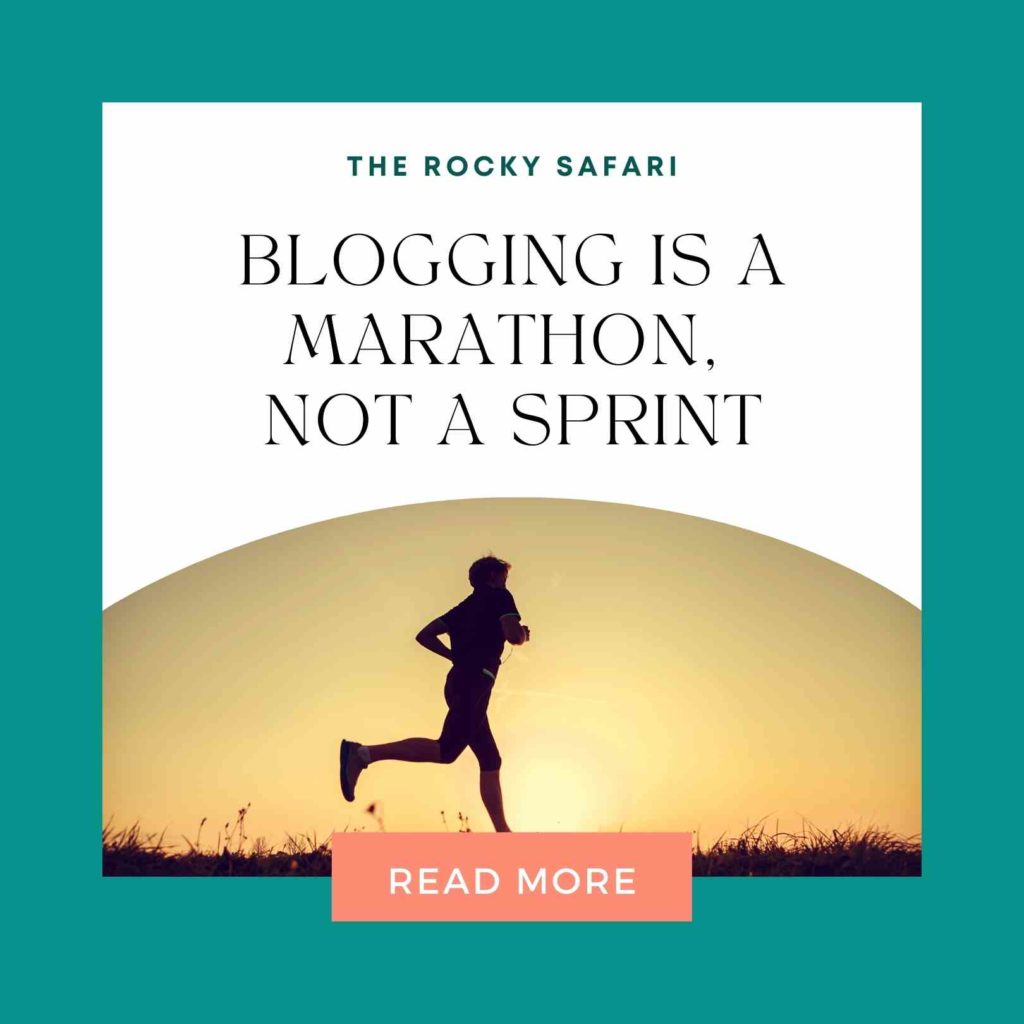 Blogging is a marathon, NOT A SPRINT
