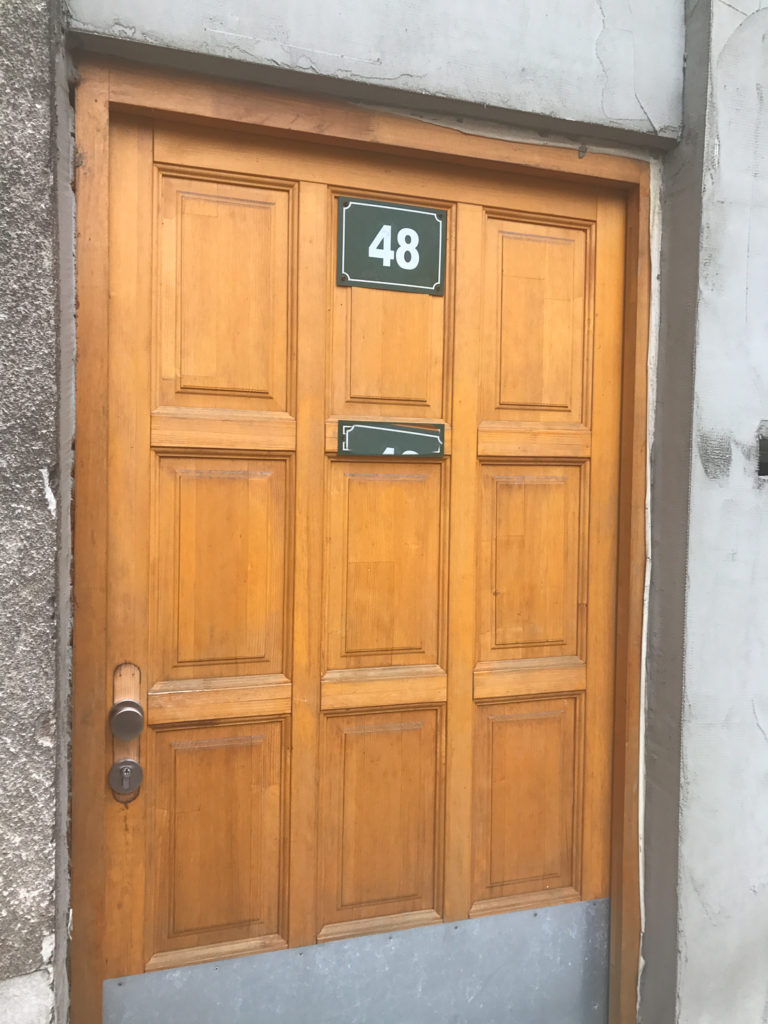Door to my Airbnb in Sarajevo, Bosnia & Herzegovina