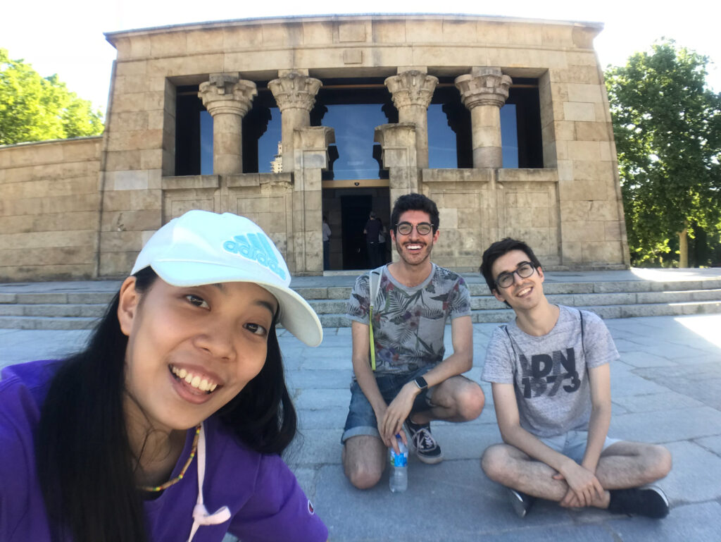 Standing at Templo de Debod