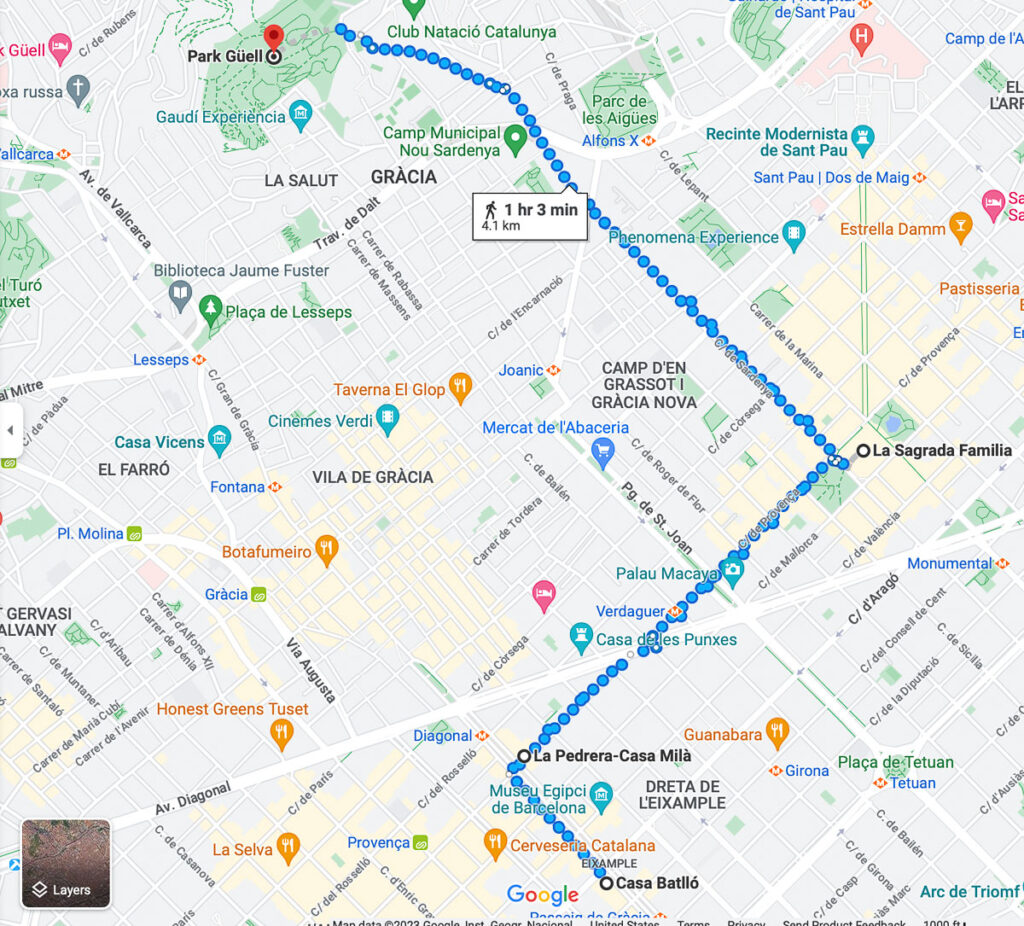 Gaudi attractions on the map