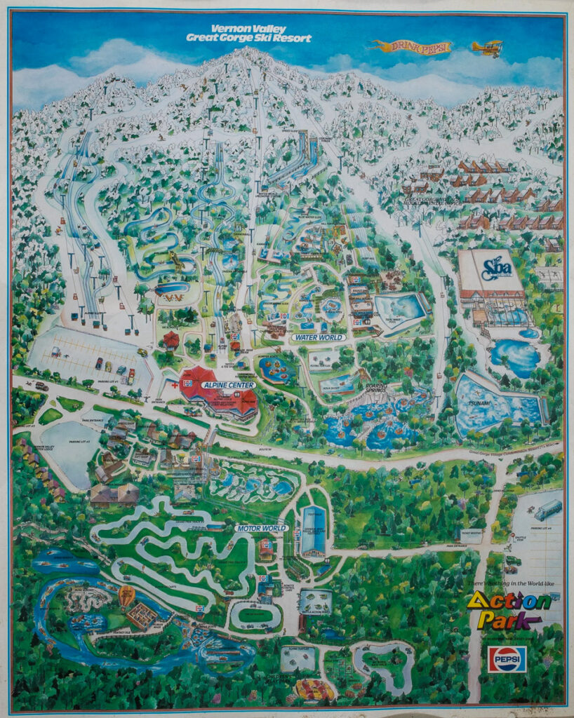 Map of Action Park in New Jersey