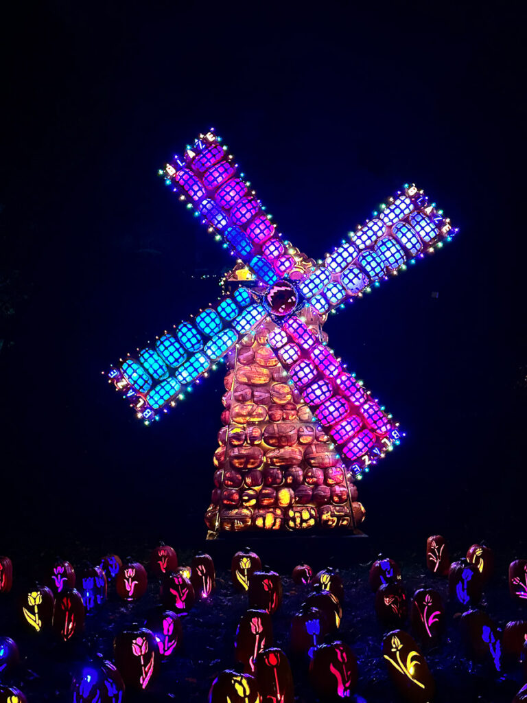 A Windmill at the Great Jack O'Lantern Blaze