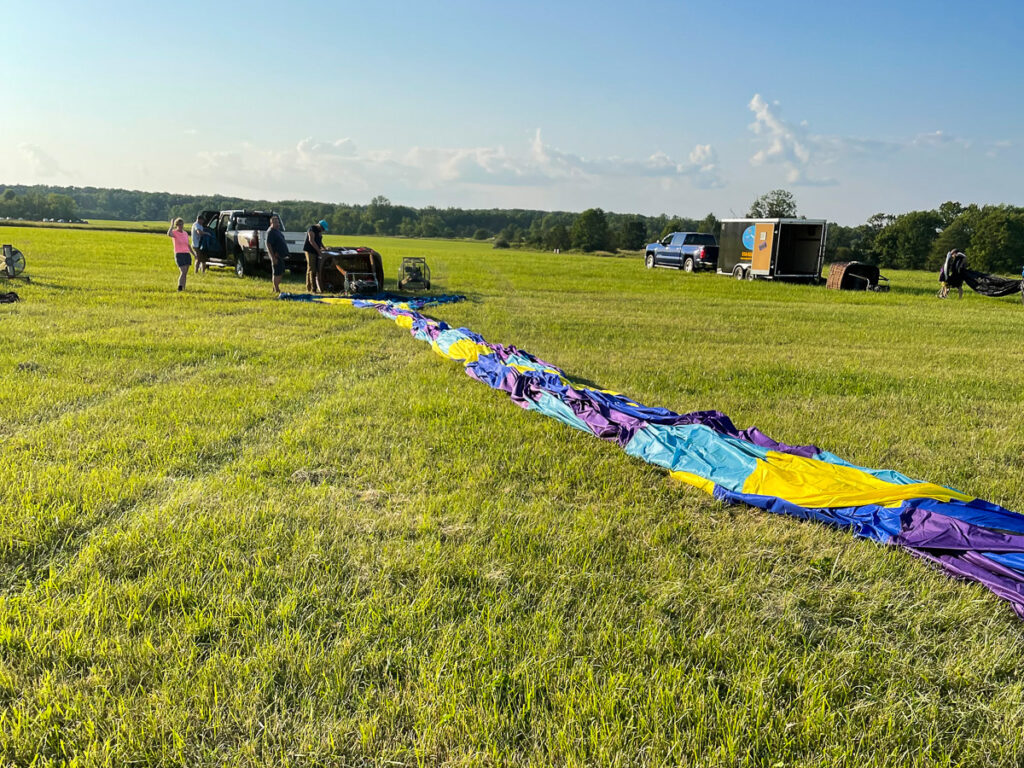 The balloon unfolded