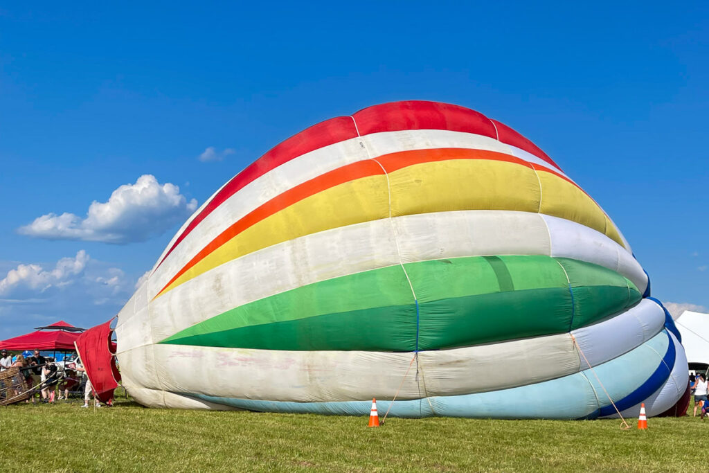 Colorful hot air balloon