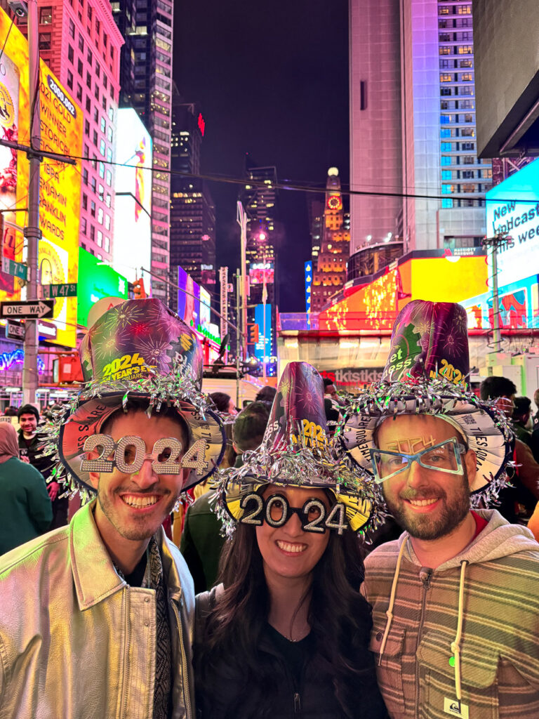 Photo with friends from the Olive Garden Party on New Year's Eve