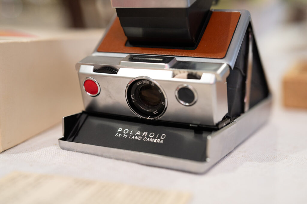 The lens on the Polaroid SX-70 Land Camera