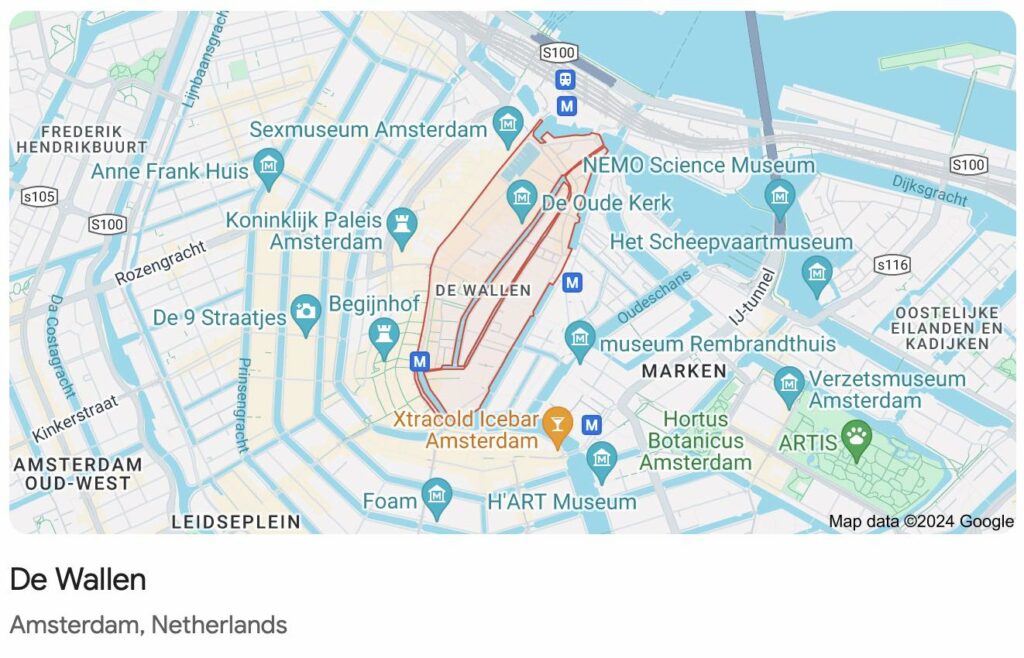 Red Light District on map