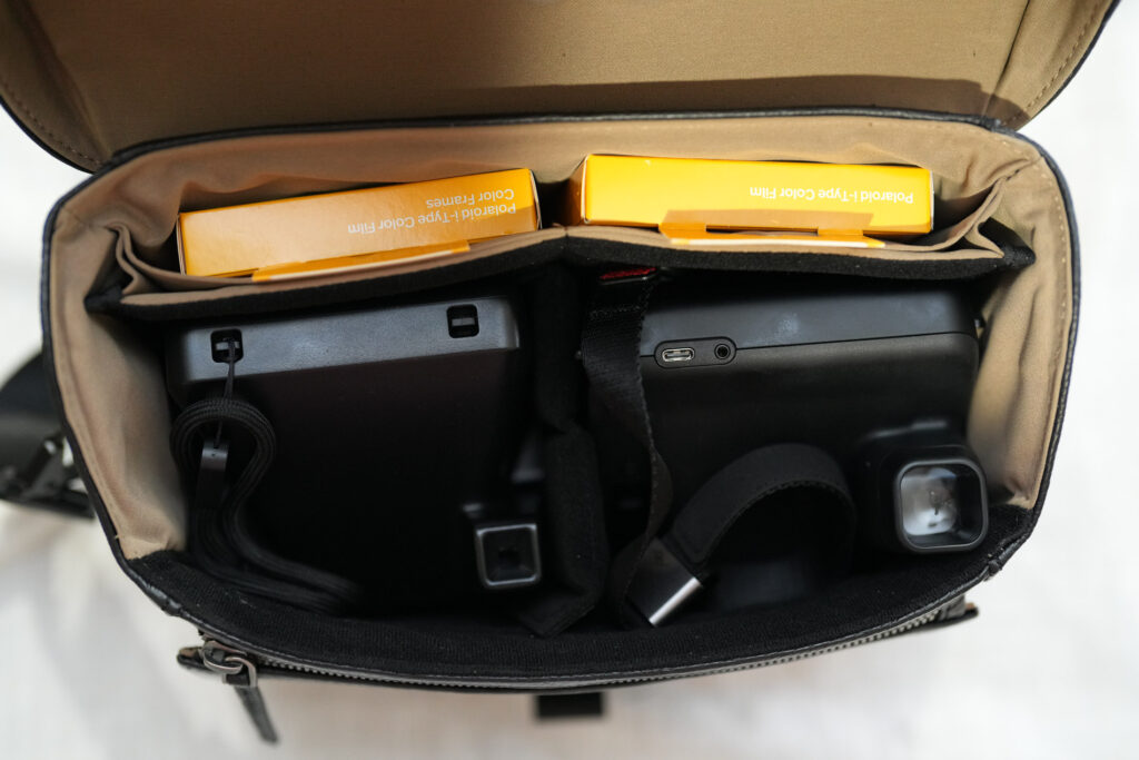 Two cameras fit inside of The 172 Camera Sling by Grams28